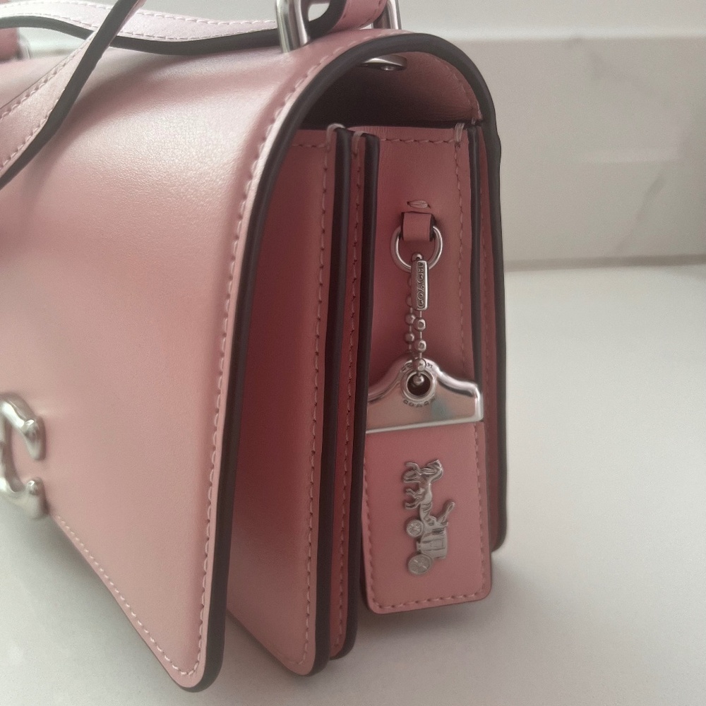 Coach Bandit Pink Leather Shoulder/Crossbody Bag - Picture 5 of 13